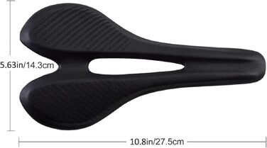 Велосідельний штир PLATT Carbon Superleicht: спортивний, для шосейного, трекінгового та гірського велосипеда, чорний, з шкіряним покриттям