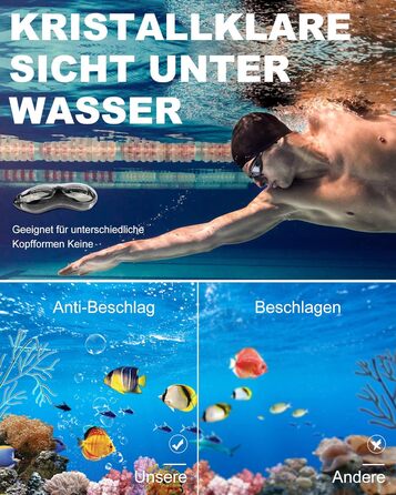 Окуляри для плавання Zerhunt: чоловічі, жіночі, дитячі. Антизапітніння, захист від УФ. Для дайвінгу та водного спорту. Підходять для дітей від 10 років. Прозорі.