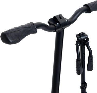 Самокат міський BLACKWHEELS Zoom City-Scooter 200мм, алюмінієвий, з амортизатором, складаний, регульований кермо, чорно-білий