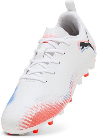 Дитячі футбольні бутси PUMA Future 8 Play Mg Jr - біло-червоні, розмір 34.5 EU