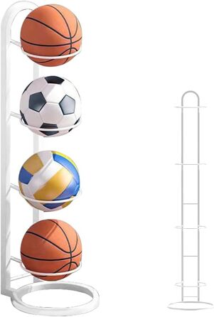 Металевий стелаж для зберігання м'ячів, 4 яруси, для спортивних залів та приміщень