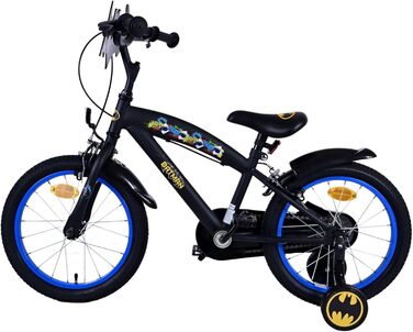 Дитячий велосипед Volare Batman 16 дюймів чорного кольору - безпека, комфорт та розваги!