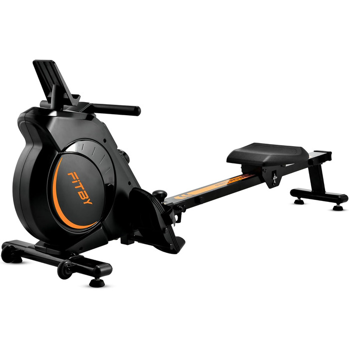 Гребний тренажер Fitby для дому - складаний, з магнітним опором, 16 рівнів навантаження, LCD-дисплей, до 150 кг, чорний