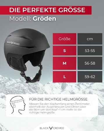 Гібридний шолом для гірських лиж та сноуборду BLACK CREVICE Gröden, ABS-пластик, чорний, розмір L (59-62 см)