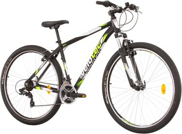 Гірський велосипед Probike PRO 29 дюймів, 21 швидкість, для чоловіків і жінок, зріст 175-190 см, чорний/зелений