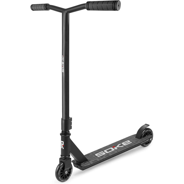 SOKE Stunt Scooter GO! - трюковий самокат для дорослих та дітей, ABEC 9 підшипники, чорний | Макс. вага 100 кг