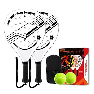 Набір для пляжного тенісу Padelschläger 2 шт. ABS/EVA, з м'ячами та сумкою для перенесення - для дорослих, пляж, басейн, подвір'я