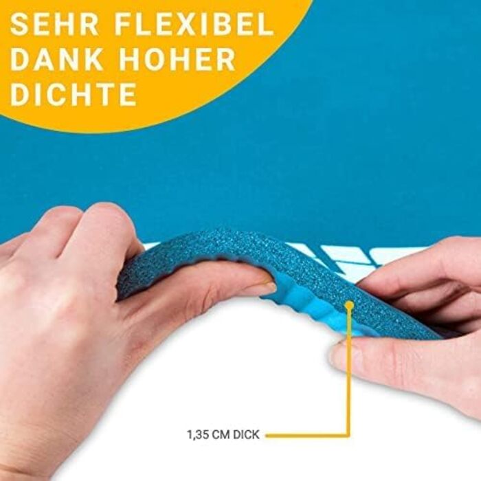 Мат для тренувань Muawo Premium: фітнес, йога, гімнастика | антиковзаюча, товста, довга | 190 x 100 x 1,5 см