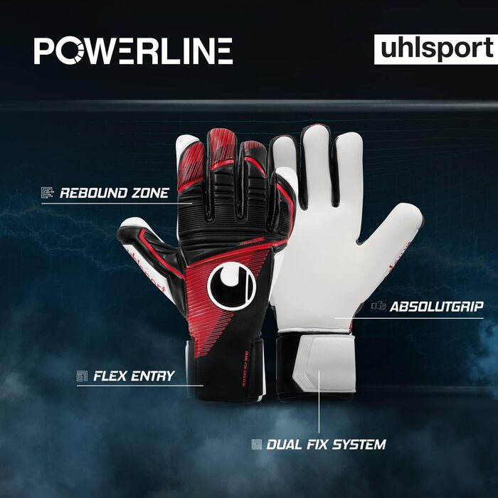 Воротарські рукавички Uhlsport Powerline Absolutgrip HN для юніорів, унісекс
