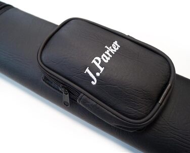Чохол для більярду J. Parker на 2/2 та 2/4 кия, з високоякісної штучної шкіри, велика кишеня для аксесуарів та регульований ремінь, чорний, 85 см
