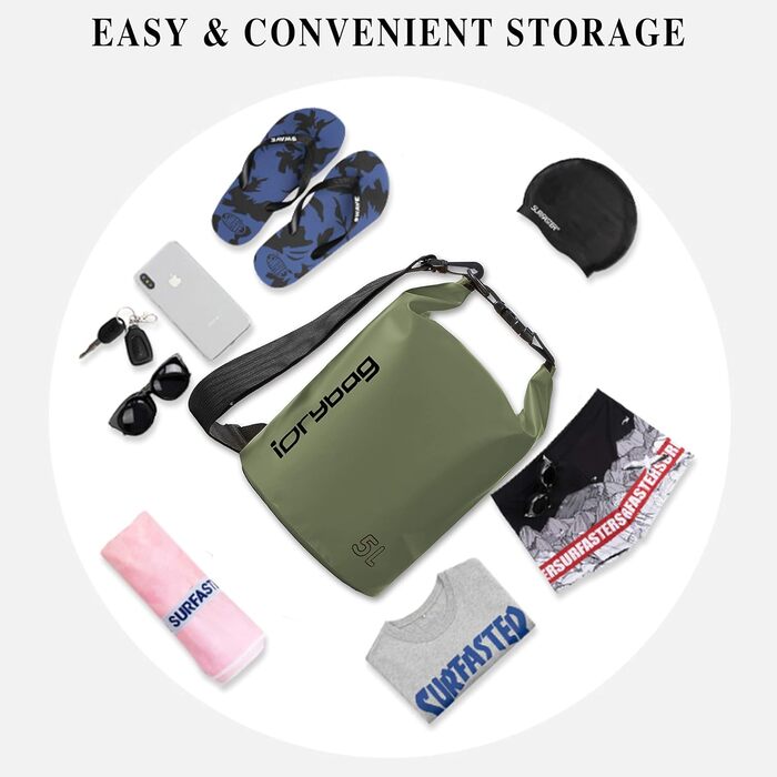 Водонепроникний мішок IDRYBAG 5L, PVC, для каякінгу, сплавів, походів, пляжу