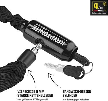 Замок ланцюговий Kryptonite Keeper 785 з інтегрованим кодовим замком, фіолетовий, універсальний розмір