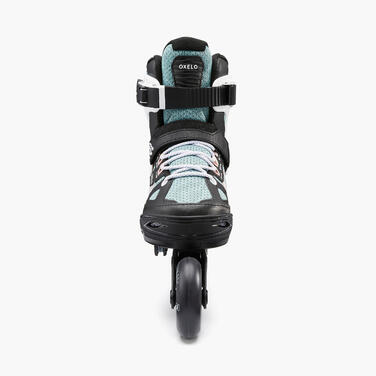 Ролики Oxelo Fit5, чорно-біло-бірюзові, р. 38-41