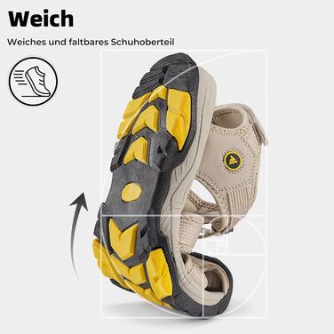 Чоловічі сандалі Mishansha закриті дихаючі водонепроникні, антиковзкі для активного відпочинку, розмір 40 EU, хакі