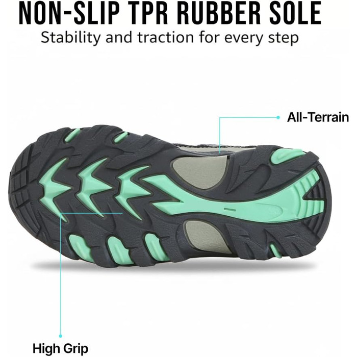 Дитячі трекінгові черевики Northside Cheyenne Jr для малюків (4-8 років) 32 EU сірий/аква