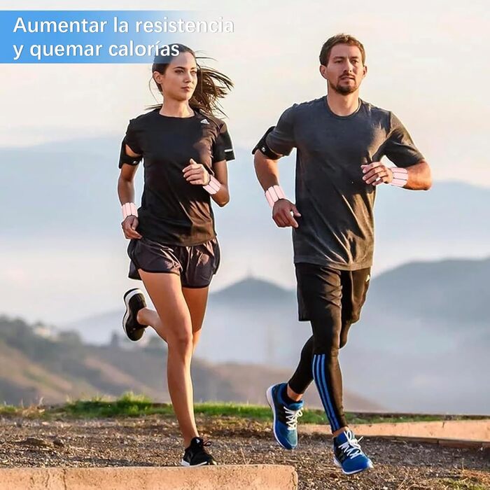 Набір манжет для зап'ястя та кісточки з регулюванням ваги 0.45/0.9 кг (Рожевий) для фітнесу, йоги, пілатесу, бігу, плавання та силових тренувань