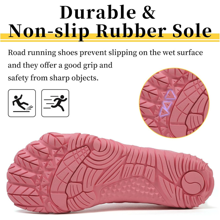 Босі кросівки для жінок та чоловіків: широкі, легкі, дихаючі, з підошвою Zero-Drop, для трейлу, фітнесу, бігу по вулицях. Унісекс, розміри 36-46 EU, колір рожевий