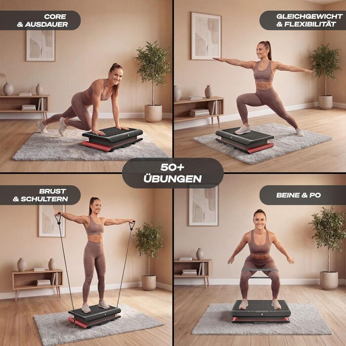 Віброплатформа Sportstech sVibe Lite (Red) для дому: схуднення, спалювання жиру, нарощування м'язів, тренування всього тіла (до 120 кг)