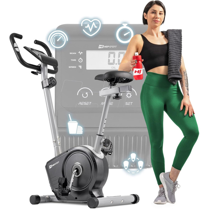 Велотренажер Hop-Sport HS-2050H для дому, 7 кг маховик