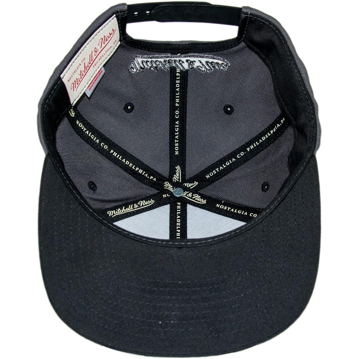 Кепка Mitchell & Ness 2 Tone Box Logo Flat Visor Snapback, універсальний розмір, чорний/багатокольоровий