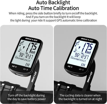 Велокомп'ютер GPS бездротовий з датчиком каденсу ANT+ Bluetooth, водонепроникний IPX7, 50 годин автономії, для дітей та дорослих