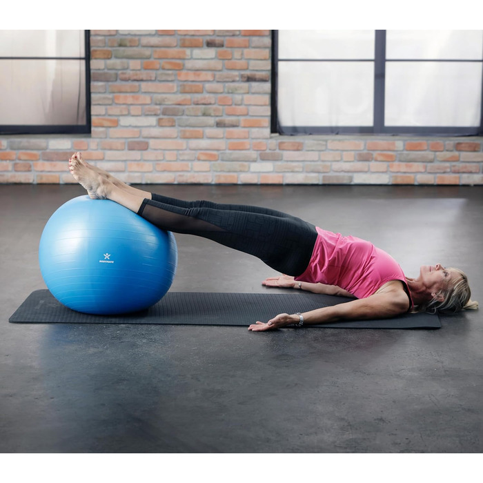 М'яч для фітнесу BODYMATE: фітбол для йоги, тренувань, офісного використання, рожевий, 65 см