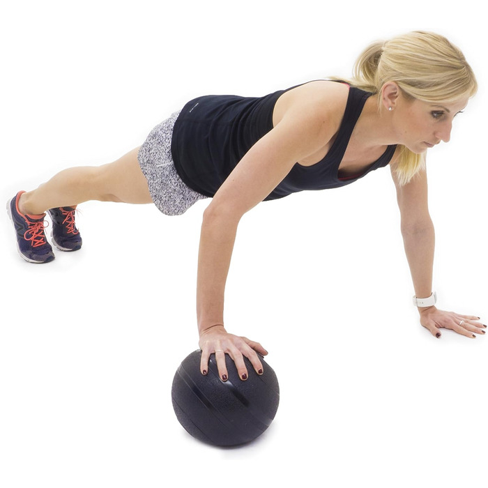 М'яч для ударів ProsourceFit Slam - 13.6 кг (50 фунтів) - для силових та кардіотренувань, чорний