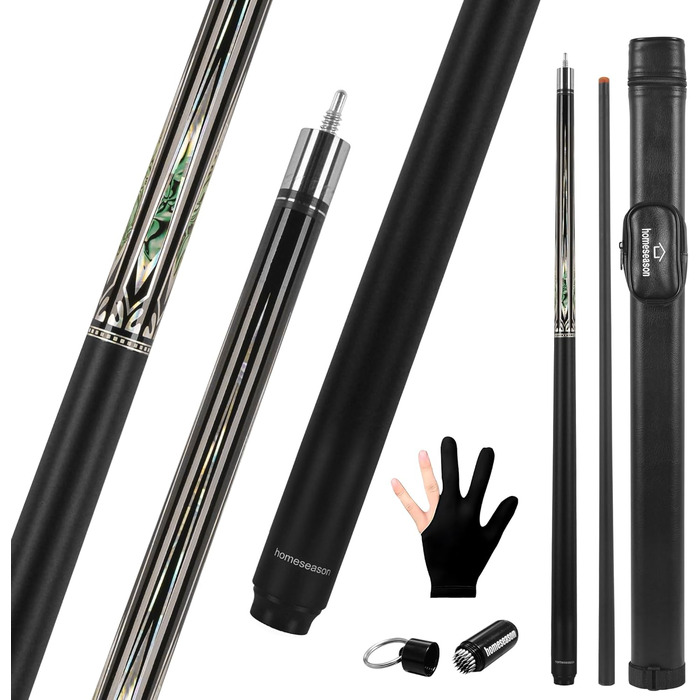 Більярдний кий HomeSeason Billardqueue з скловолокна, 147,3 см, професійний з низьким відбиттям та сумкою