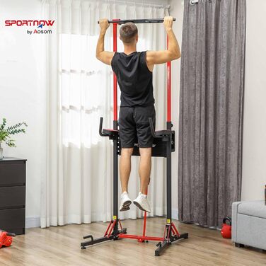 Спортивний турнічок SportNOW з регулюванням висоти 127-223 см, для віджимань та підтягувань, багатофункціональний Power Tower, максимальне навантаження 120 кг, для домашніх тренувань