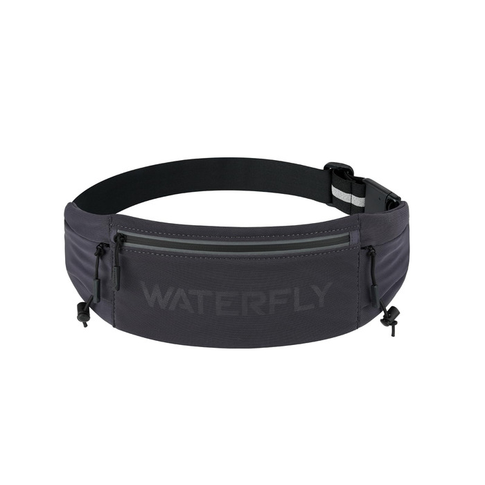 Поясна сумка для бігу WATERFLY: тримач для телефону, поясна сумка для джогінгу (чоловіча/жіноча), три відділення, для марафону та тріатлону, темно-сіра