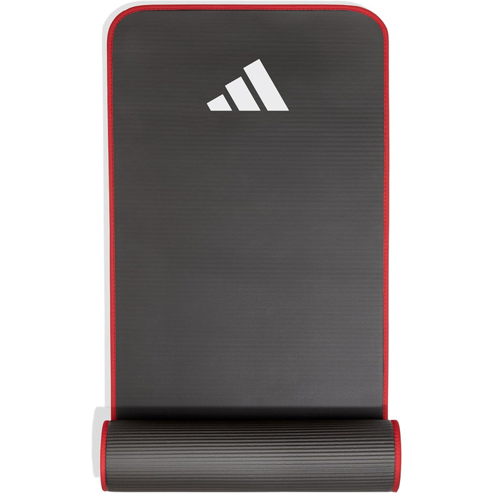 Фітнес-килимок для тренувань adidas, товщина 10 мм, 183x61 см, з ременем для перенесення, червоний