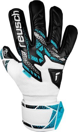 Воротарські рукавички Reusch Attrakt Gold NC Junior - дитячі, для футболу, білі-сріблясті-чорні