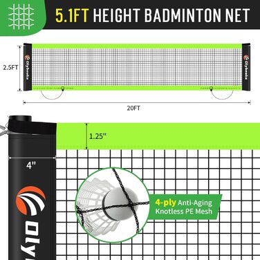Набір для бадмінтону Baminton: сітка 6x90 см, 4 ракетки (алюміній), 3 волани, сумка. Для саду, пляжу, сімейного відпочинку