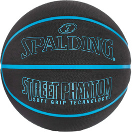 Баскетбольний м'яч Spalding для вулиці, неон-синій, гумовий, для асфальту та бетону, діаметри 74,9 см, 72,4 см, 69,8 см