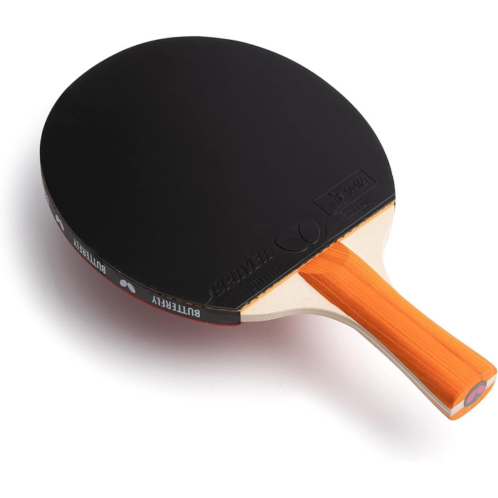 Настільний тенісний ракетка BUTTERFLY Comfort для початківців і профі, ITTF, чорний/червоний, зчеплення, для змагань