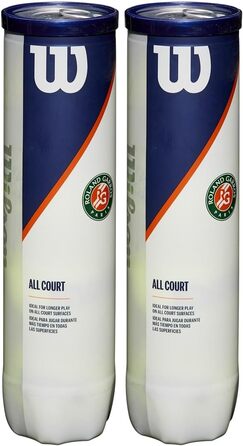 Тенісні м'ячі Wilson Roland Garros All Court жовті, 8 шт, для дорослих, універсальні