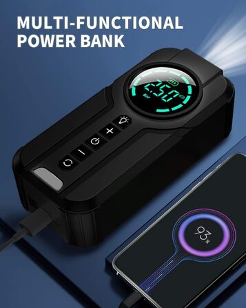 Електрична велосипедна помпа VICKSONGS 7200mAh, компресор 180 PSI, портативний, акумуляторна, для авто, мотоцикла, велосипеда, баскетбольних м'ячів