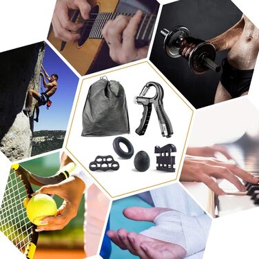 Набір Handtrainer Newaner: тренажери для рук, пальців та передпліччя (5 шт.)