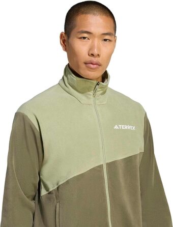 Чоловіча флісова куртка-світшот adidas Terrex Multi Fu Zip Fleece Jacket, Olive Strata/Tent Green, розмір L