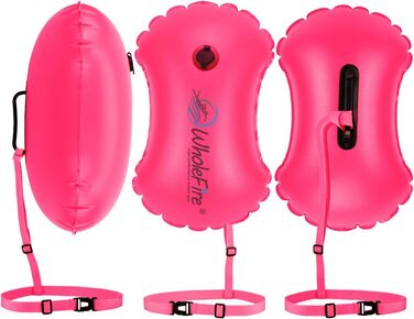 Надувна плавуча куртка WholeFire 20L рожева: водонепроникна сумка, висока видимість для плавання, каякінгу, снорклінгу та триатлону