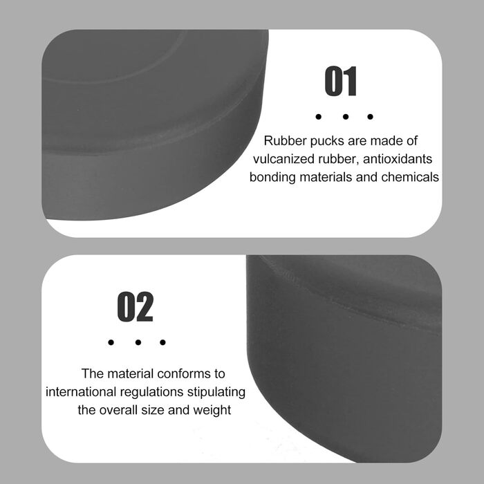 4 шт. Хокейні шайби BESPORTBLE - Професійні, чорні, для тренувань та класичного хокею