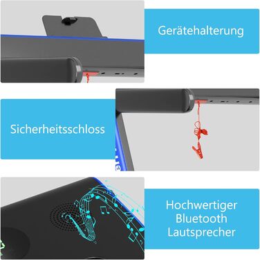 GOPLUS Біговий доріжка 2-в-1 складана з пультом, електрична з керуванням через APP, Bluetooth, тримач для телефону, швидкість 1-12 км/год, до 120 кг, блакитна