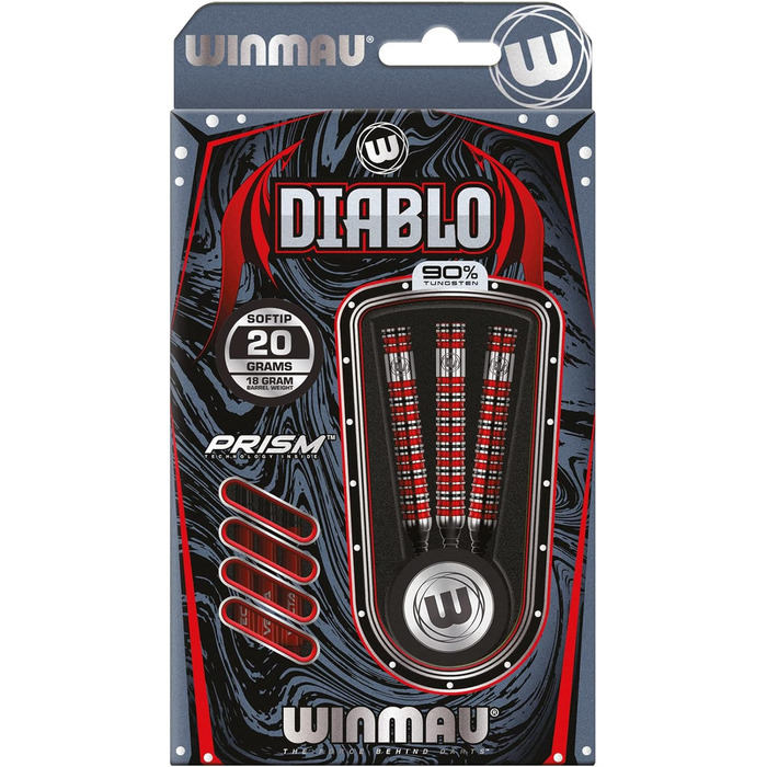 Дартси WINMAU Diablo Profi Softip вольфрамові з крилами та хвостовиками