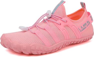 Зітоп Водні черевики для жінок та чоловіків, шкарпетки для плавання, шкарпетки для йоги, спортивні черевики для басейну, пляжу, серфінгу, дайвінгу (36-46 EU), білий, сірий, рожевий