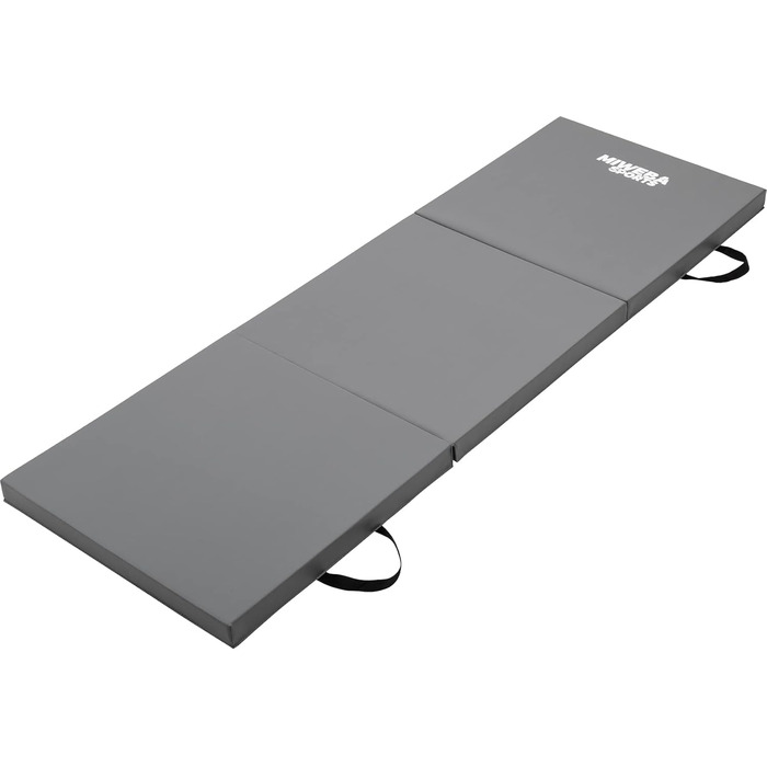 Гімнастичний мат Miweba Sports GM100, складаний, 180x60x5 см, протиковзкий, для фітнесу, йоги, спорту, сірий