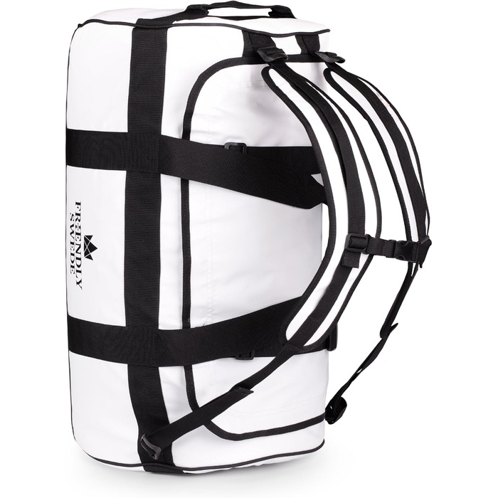 Водонепроникна спортивна сумка-рюкзак The Friendly Swede Sandhamn (60 л), біла — гермосумка для подорожей та спорту