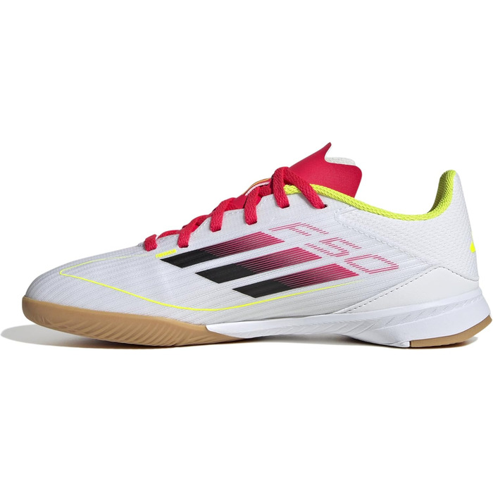 Дитячі футбольні бутси adidas F50 League Indoor, 34 EU, біло-чорно-жовті