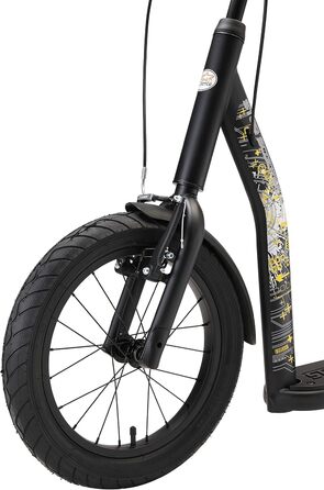 Самокат дитячий STAR SCOOTER City Kick Scooter 16 дюймів, з пневматичними колесами, регульована висота, чорний