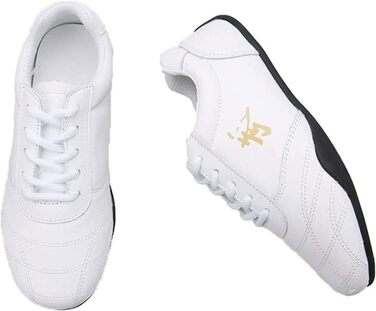 Жіноче взуття для бойових мистецтв VIBLiSS: легкі кеди для цигун, кунг-фу, тай-чи. Антиковзаючі, шкіряні, 40 EU, білі