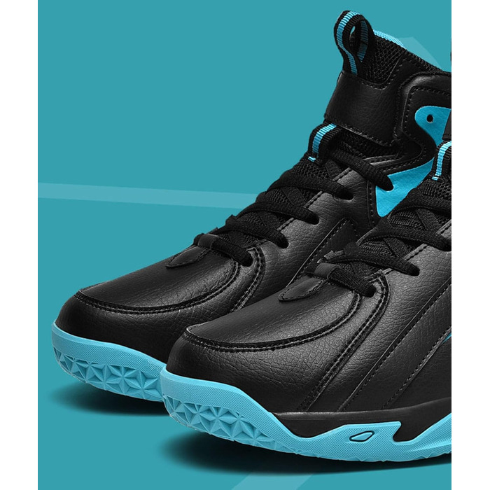 Чоловічі баскетбольні кросівки для занять спортом, дитячі кросівки, кросівки для залу та вулиці, бігові кросівки (47 EU, Чорний) 47 EU Чорний